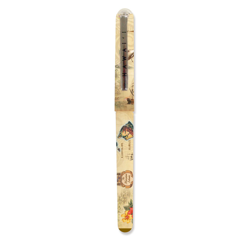 Single Roller Ball Pen, Islands of Hawaii - Tan
