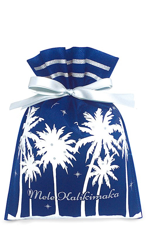 Small Drawstring Gift Bags 3-Pack, Twilight Palms