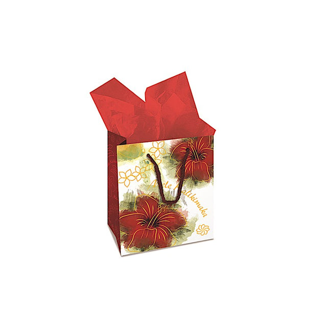 Small Gift Bag, Hibiscus Kalikimaka