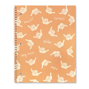 Spiral Notebook, Shaka – Orange  