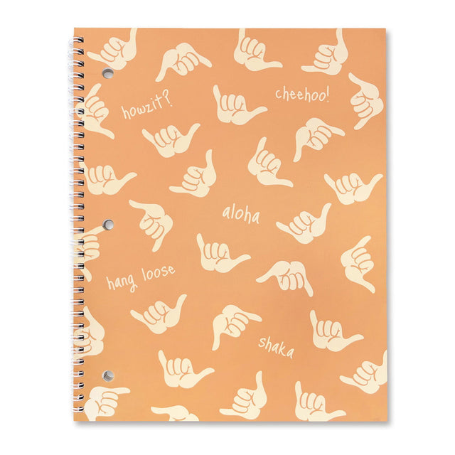 Spiral Notebook, Shaka – Orange  