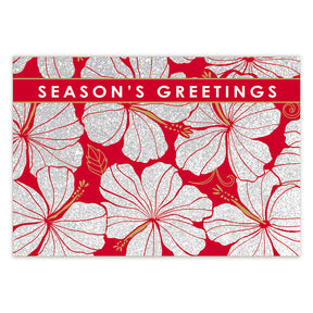 Supreme Box Mele Kalikimaka 12 Pack Cards, Hibiscus Chic White II