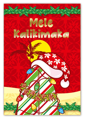 Supreme Box Mele Kalikimaka 12 Pack Cards, Santa's Sweet Surfboard