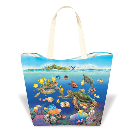 Tropical Beach Tote, Ocean of Friends  