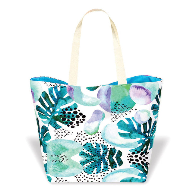 Tropical Beach Totes, Midnight Monstera  