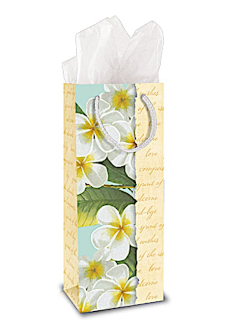 Wine Bag, Plumeria Notes