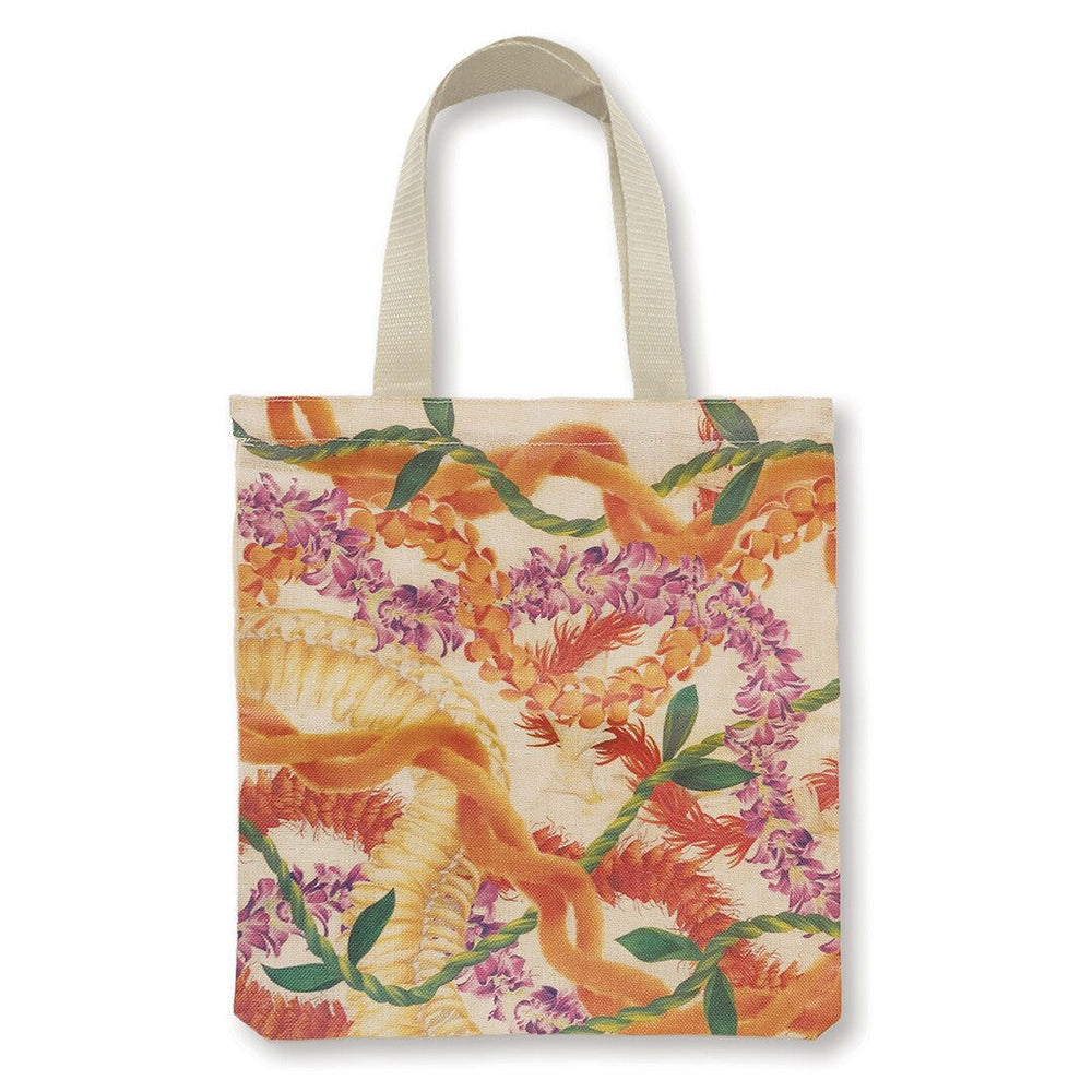 Woven Tote with Zipper, Leis of Aloha  