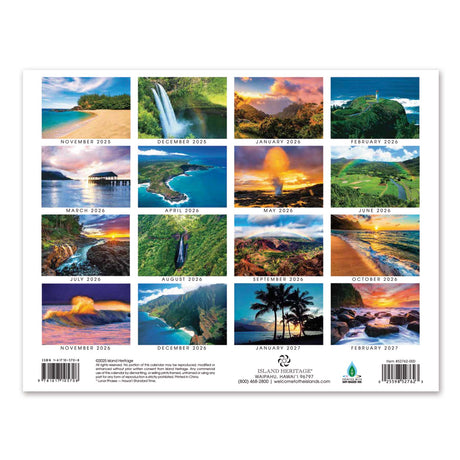 Calendar with scenic images of landscapes for each month from November 2025 to February 2027.