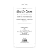 The back of a Hawaii island car coaster package.