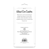 The back of a package of island car coasters