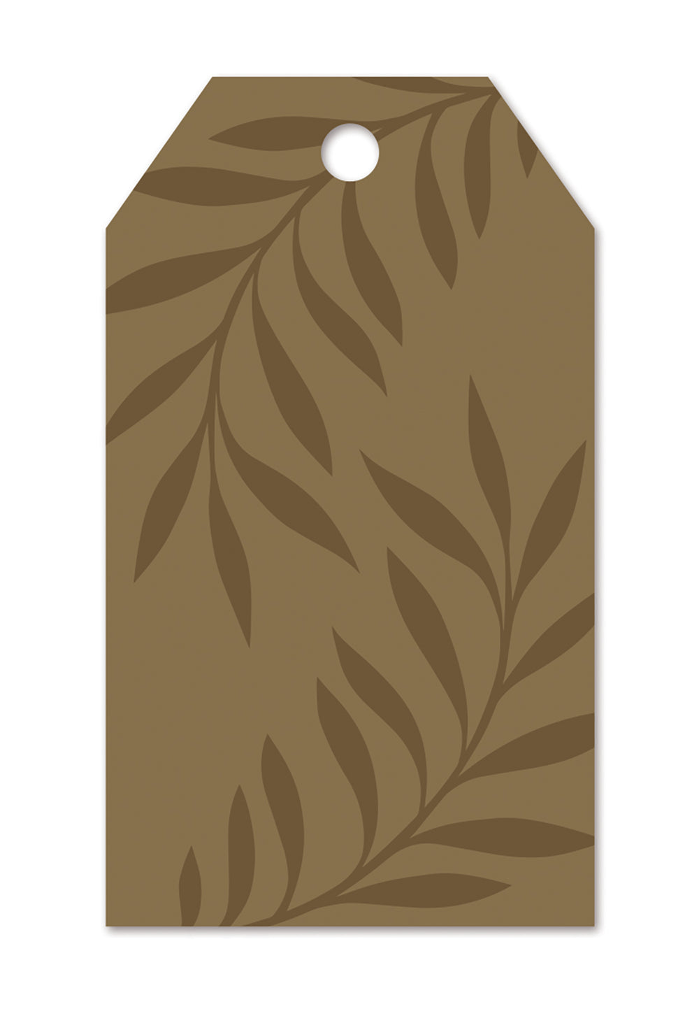 Back of a brown gift tag
