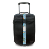 islands hawaii blue luggage strap in use