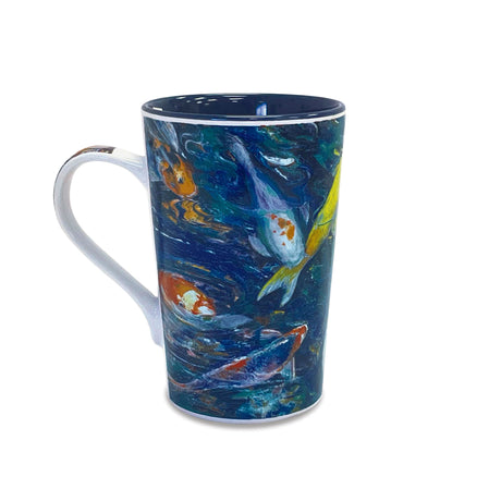 Mug with fish design on a white background