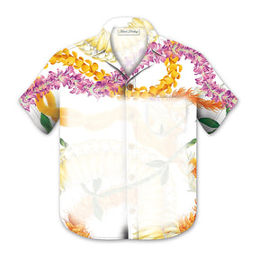 Aloha Shirt Magnetic Notepad, Lei's of Aloha, showcasing the durable magnetic backing for easy attachment