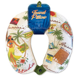 A packaged Hawaii travel neck pillow.
