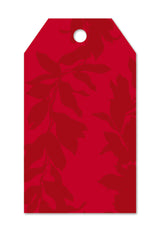 Back of red Christmas gift tag