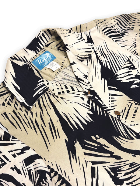 Palm Leaf Black Boys Aloha Shirt